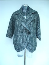 gray tweed throw over jacket