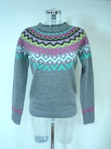 zig zag  patterned jumper with cuff detail