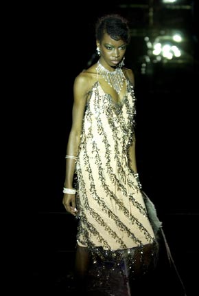 Net sequin strap dress