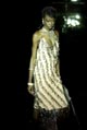 Net sequin strap dress