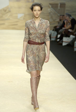 Coffee bean knit knot dress