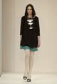 Black lurex knit kaftan dress 