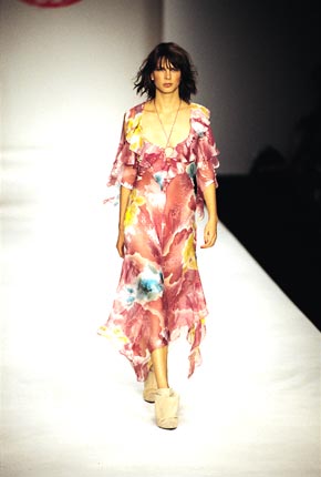 Flower kimono devore full long dress
