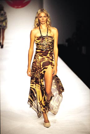 Animal print backless dress