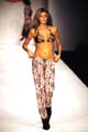 Animal print bikini. Beaded embroidery drawstring pants
