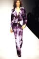 Tie-dye suede fitted jacket. Tie-dye suede fitted pants