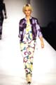 Cotton kimono print jumpsuit. Tie-dye suede army jacket