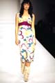 Cotton kimono print v-neck dress
