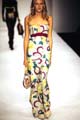 Cotton kimono print long dress. Kimono print bag