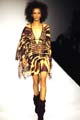 Animal print kaftan mini dress