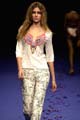 White cotton embroidery kaftan top
	Black & white palm tree pant 