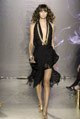 Black jacquard silk slash dress 