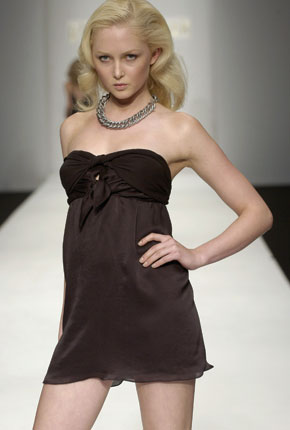 Black silk satin halter plunge dress